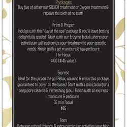 Trinity Spa - Our Specials & Packages