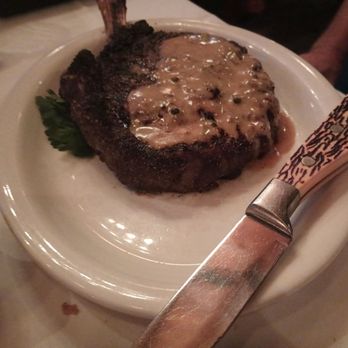 Four Winds Steakhouse - Hubby's 26oz ribeye with peppercorn sauce cooked to perfection. - Steakhouses Near Me - Wills Point, Texas