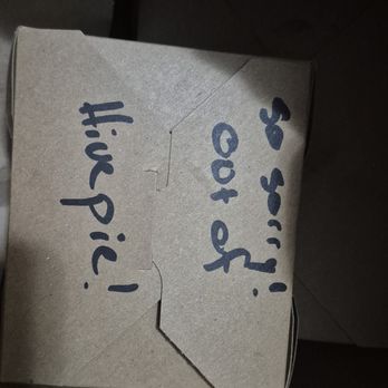 Hive - Here's the note stating they have no pie but instead of giving me my money back for it they gave me some nasty cookies - Comfort Food Near Me - Bloomington, Indiana Hive - Here's the note stating they have no pie but instead of giving me my money back for it they gave me some nasty cookies - Comfort Food Near Me - Bloomington, Indiana
