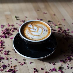 Aldea Coffee - February's feature drink: the Rose Cardamom Latte. We make all of our syrups in-house, with simple, wholesome ingredients.