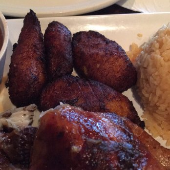Pio Pio - Ripe, Fried plantains along with rotisserie 1/2 chicken, saffron rice and beans. - Colombian Near Me - Charlotte, North Carolina