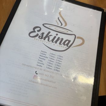Eskina - Menu - Coffee & Tea Near Me - Redwood City, California