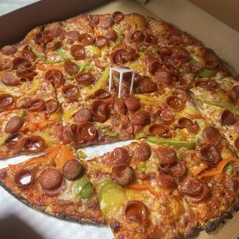 Pizza Rock - Pizza with pepperoni, garlic, and bell pepper - Pizza Near Me - Las Vegas, Nevada Pizza Rock - Pizza with pepperoni, garlic, and bell pepper - Pizza Near Me - Las Vegas, Nevada