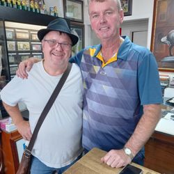 At the Toss of A Coin - Customer (me) with Gerry