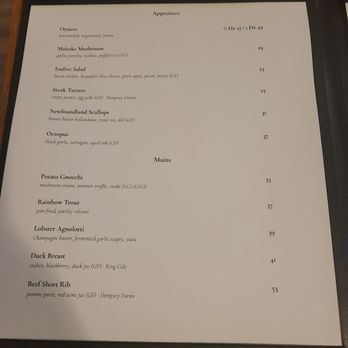 ēst Restaurant - Menu - French Near Me - Toronto, Ontario