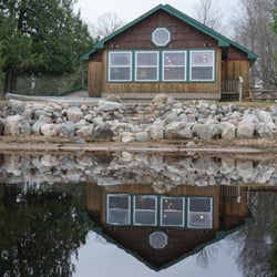 Musky Point Resort - Cabin 1.  View from Lake of the Falls