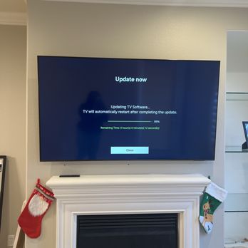 Bay Area Wall Mounts - 65" over fireplace - Home Theatre Installation Near Me