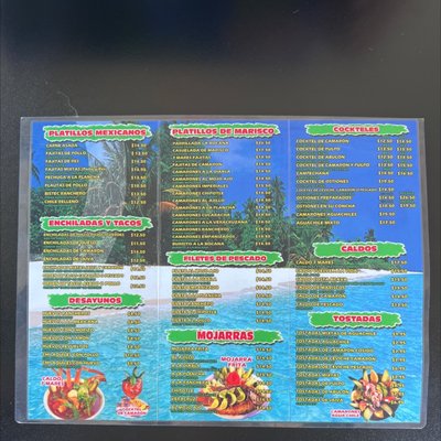 Menu photo 2 La Bocana Mariscos Pacoima, CA