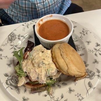 Crossroads Cookery - Chicken salad sandwich and tomato bisque - American Near Me - Sapulpa, Oklahoma Crossroads Cookery - Chicken salad sandwich and tomato bisque - American Near Me - Sapulpa, Oklahoma