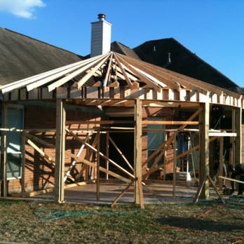 1st Choice Roofing and Construction - Patio cover during construction, Spring, Tx - Roofing Near Me - Tomball, Texas