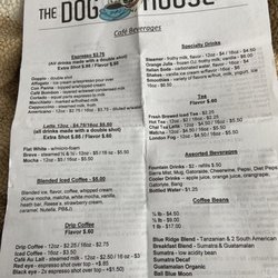 The Dog House Cafe - Beverage Menu