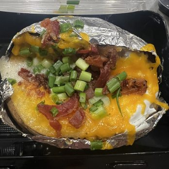 Pappas Seafood House - Loaded Baked Potato - Amazing! - Seafood Near Me - Humble, Texas Pappas Seafood House - Loaded Baked Potato - Amazing! - Seafood Near Me - Humble, Texas