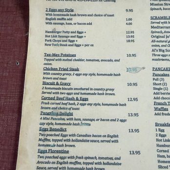 Al's Super Cafe - Breakfast menu - American Near Me - San Francisco, California