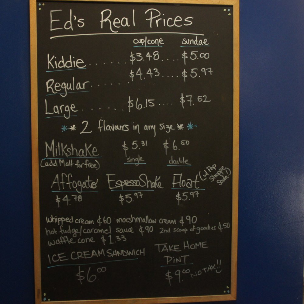 Ed's Real Scoop - Menu - Ice Cream & Frozen Yogurt Near Me - Toronto, Ontario