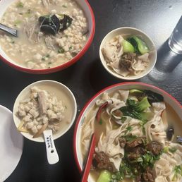 Hand pulled noodles with beef and lamb! Hand pulled noodles with beef and lamb!