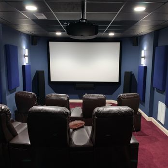 Valdez Audio Video - This was a complete Dolby Atmos theater with custom acoustic treatment. We even replaced the sconce lights! - Home Theatre Installation Near Me - Harvest, Alabama Valdez Audio Video - This was a complete Dolby Atmos theater with custom acoustic treatment. We even replaced the sconce lights! - Home Theatre Installation Near Me - Harvest, Alabama