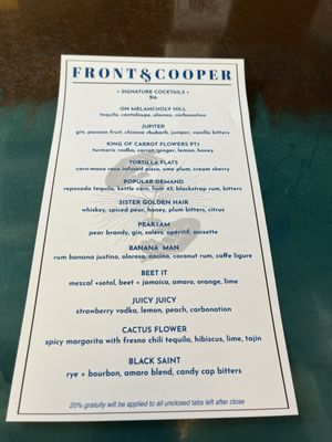 Menu photo 2 Front & Cooper Santa Cruz, CA Menu photo 2 Front & Cooper Santa Cruz, CA
