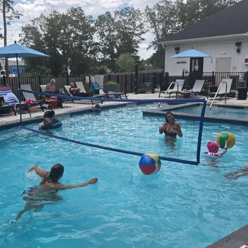 Sylvan Woods Howell - Pool party at Sylvan Woods in their beautiful saltwater heated pool with the hot tub - Apartments Near Me - Howell, New Jersey Sylvan Woods Howell - Pool party at Sylvan Woods in their beautiful saltwater heated pool with the hot tub - Apartments Near Me - Howell, New Jersey