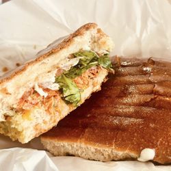 Akhirah's Cafe - Smoked salmon panini. Sharable portion for myself.