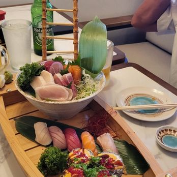 Moonga Asian Bistro - Sushi/sashimi boat. Delicious. - Asian Fusion Near Me - Kaneohe, Hawaii