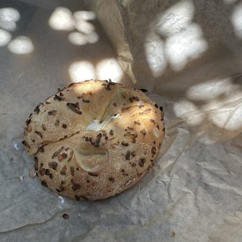 Bread Lounge - Onion bagel with cream cheese - Bakeries Near Me - Los Angeles, California