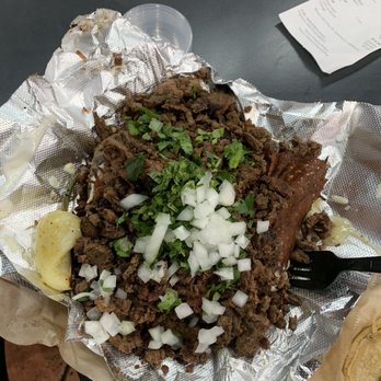 Tacos Alex - Carne asada Papa Loka. Loaded with cheese and butter. I added the onion and cilantro. So yummy!! - Tacos Near Me - San Marcos, California Tacos Alex - Carne asada Papa Loka. Loaded with cheese and butter. I added the onion and cilantro. So yummy!! - Tacos Near Me - San Marcos, California