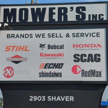 Mowers - Sign at Road - Outdoor Power Equipment Services Near Me - Pasadena, Texas Mowers - Sign at Road - Outdoor Power Equipment Services Near Me - Pasadena, Texas