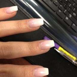 My perfect new nails pink and white