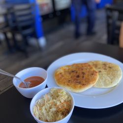 Pupuseria Blankita - Chorizo and Cheese & Chicken Pupusa