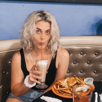 Lindy's Diner - Chocolate milkshake and the club + watermelon cider - Diners Near Me - Albuquerque, New Mexico