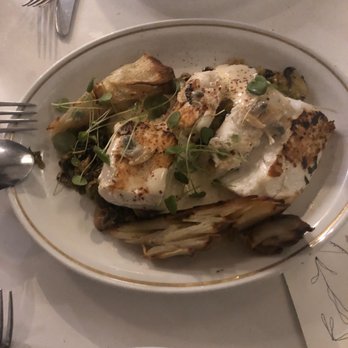 Juliet - Halibut with pommes anna - Cafes Near Me - Somerville, Massachusetts