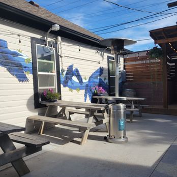 Blue Raven Brewery - Great looking raven art in the outside seating area! - Brewpubs Near Me - Cheyenne, Wyoming