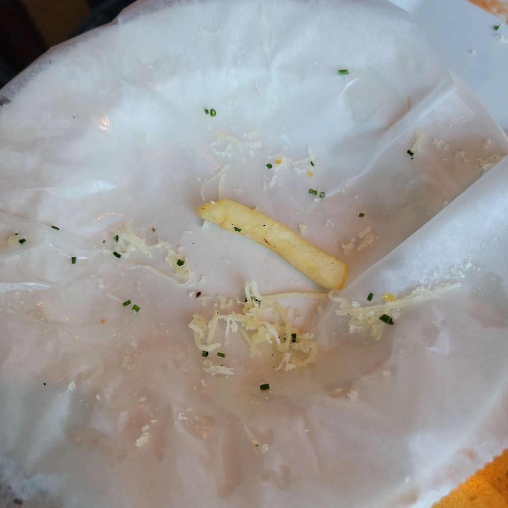 Amici Berkshires - What was left of the awesome truffle fries. - Italian Near Me - West Stockbridge, Massachusetts Amici Berkshires - What was left of the awesome truffle fries. - Italian Near Me - West Stockbridge, Massachusetts