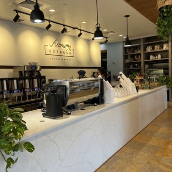 Aroma Express - the counter and coffee machine - Bakeries Near Me - Washington, DC, District of Columbia