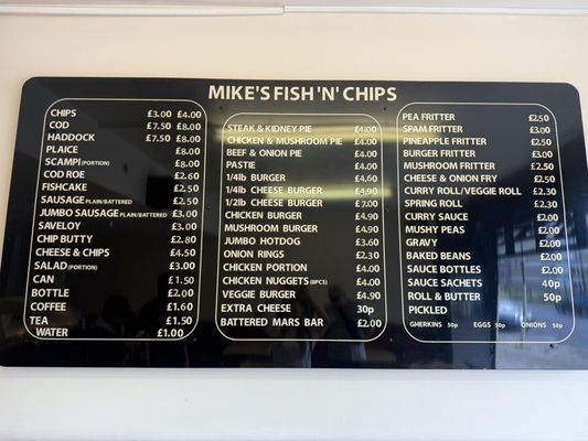 Menu photo 1 Mike's Fish & Chips Southampton, HAM Menu photo 1 Mike's Fish & Chips Southampton, HAM