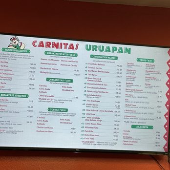 Carnitas Urupan - Menu - Mexican Near Me - Lemon Grove, California Carnitas Urupan - Menu - Mexican Near Me - Lemon Grove, California