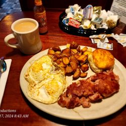 The Village Cafe - Corn beef hash on St Patrick's Day.