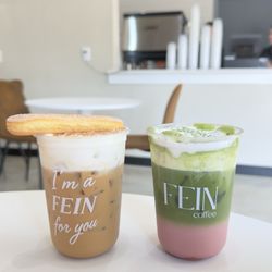 Tiramisu latte, strawberry matcha latte