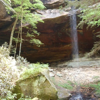 Yahoo Falls and Arch - This the easy part - about quarter mile and a bunch of metal stairs - Hiking Near Me - Whitley City, Kentucky