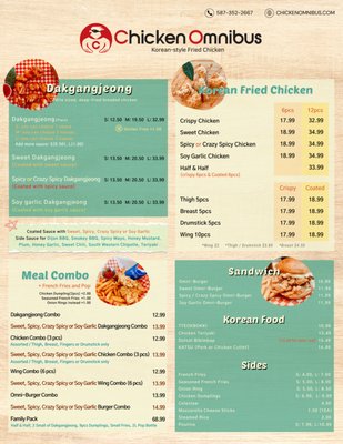 Menu photo 3 Chicken Omnibus Calgary, AB