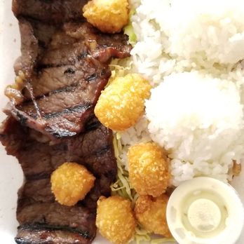 Bob's Bar-B-Que - Teri beef with fried scallops - Barbeque Near Me - Honolulu, Hawaii Bob's Bar-B-Que - Teri beef with fried scallops - Barbeque Near Me - Honolulu, Hawaii