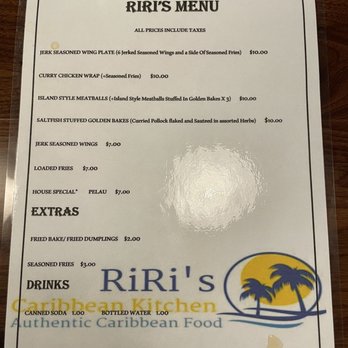 RiRi’s Caribbean Kitchen - This is their menu 01/30/2021 - Food Trucks Near Me RiRi’s Caribbean Kitchen - This is their menu 01/30/2021 - Food Trucks Near Me