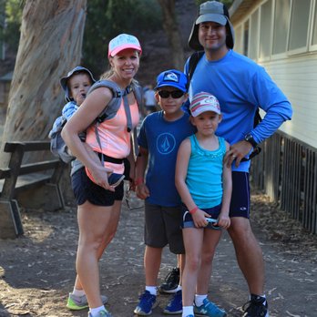Campus By The Sea - Family Camps gear up for hike day to Avalon during week-long family camp. - Campgrounds Near Me - Avalon, California