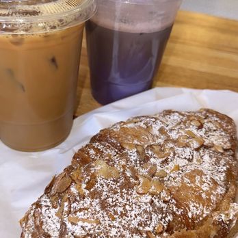 Paper Plane Coffee - Iced Voodoo coffee Ube Latte Almond croissant - Coffee Roasteries Near Me - Montclair, New Jersey Paper Plane Coffee - Iced Voodoo coffee Ube Latte Almond croissant - Coffee Roasteries Near Me - Montclair, New Jersey