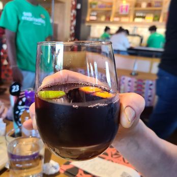Nando's Peri-Peri - Bomb sangria. Packed with flavor including a special kick of what seemed like cinnamon? Either way, loved it. - South African Near Me - Houston, Texas Nando's Peri-Peri - Bomb sangria. Packed with flavor including a special kick of what seemed like cinnamon? Either way, loved it. - South African Near Me - Houston, Texas