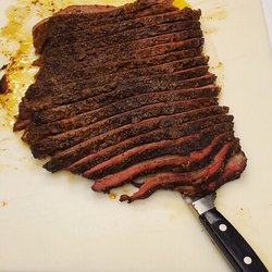 Fat Cow Barbecue - Here's some of the brisket he was preparing