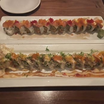 Momiji - Capitol Hill Roll (bottom) and Geisha Roll (top) - Japanese Near Me - Seattle, Washington Momiji - Capitol Hill Roll (bottom) and Geisha Roll (top) - Japanese Near Me - Seattle, Washington