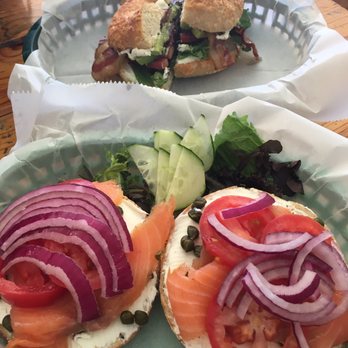 Red Rock Bakery & Net Cafe - Bob's bagel in the back, Lox bagel in the front. So good! - Bakeries Near Me - Moab, Utah Red Rock Bakery & Net Cafe - Bob's bagel in the back, Lox bagel in the front. So good! - Bakeries Near Me - Moab, Utah