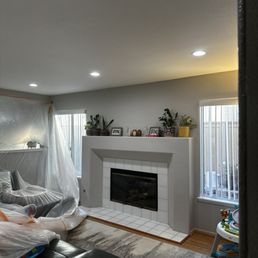 The family room was very dim, but now it's completely different feel with recess lights! The family room was very dim, but now it's completely different feel with recess lights!