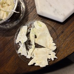 Large pieces of the cabbage core